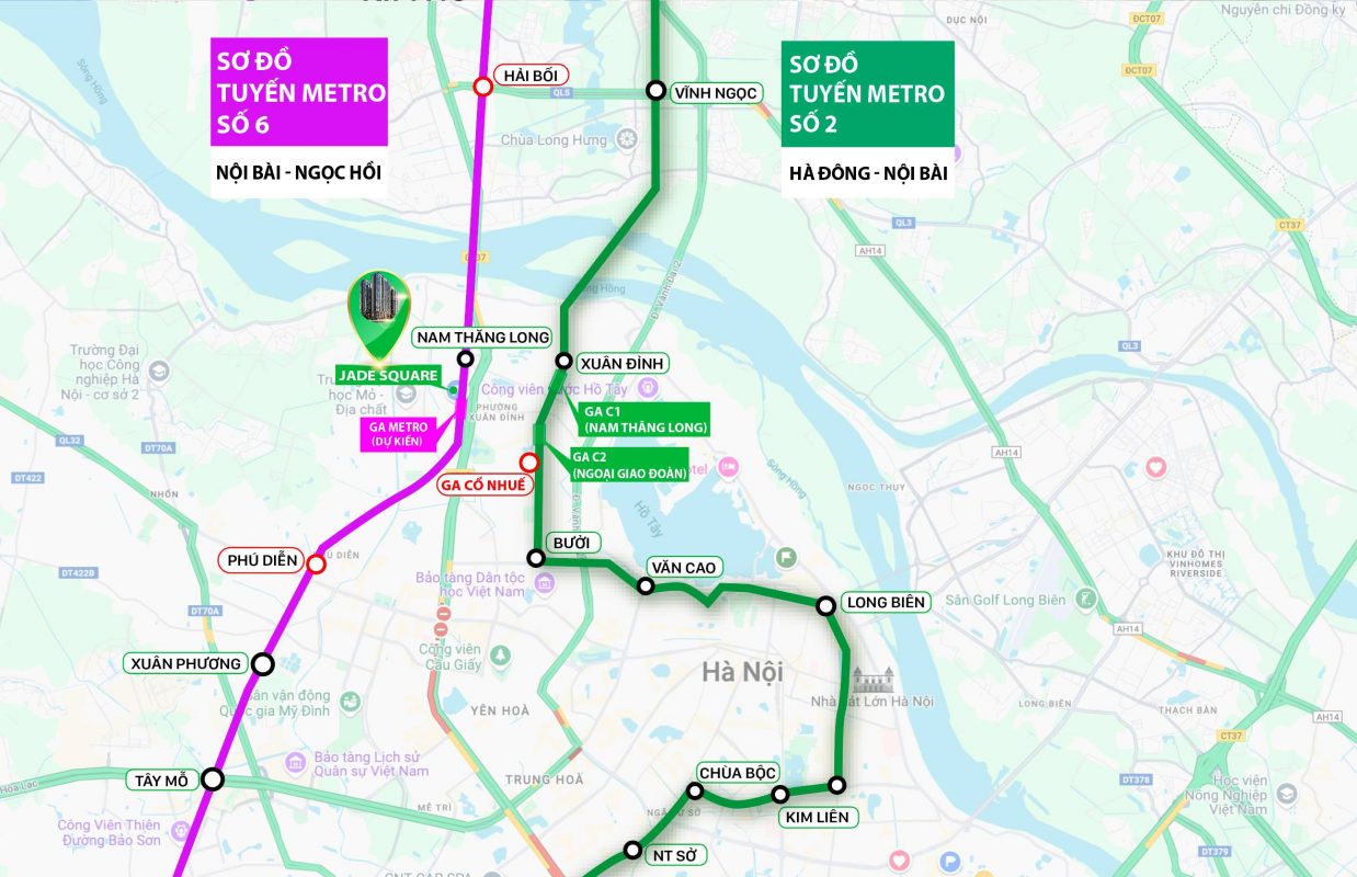 Quy hoạch Tây Tựu 2025-2030 gồm các tuyến đường mới và metro số 4 dự kiến sẽ giúp giá đất tại đô thị này tăng đáng kể